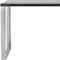 Homeroots 47" Gray and Silver Wood and Stainless Steel Sled Writing Desk 556634 - alternate 2