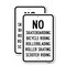 Signmission No Skateboarding Bicycle Riding Rollerblading R Aluminum, 18" x 24", A-1824-24956 A-1824-24956 - alternate 1