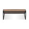 Homeroots 15in Black And Brown Metal And Solid Wood Hand Finished Three Tier Tray 611867 - alternate 2