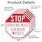 Signmission Stop Drivers Must Chock Wheels, 10 inch X 10 inch, Aluminum Metal Signs, 5PK OC-A-5Pack-10-219 - alternate 2