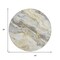 Homeroots 8' Gold And Silver Round Abstract Washable Indoor Outdoor Area Rug 618426 - alternate 4