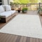 Homeroots 10' X 14' Silver And Gray Abstract Washable Indoor Outdoor Area Rug 599015 - alternate 2