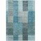 Homeroots 8' X 10' Teal Blue Aqua And Gray Striped Washable Indoor Outdoor Area Rug 581716 - alternate 2