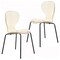 Leisuremod Modern Oyster Transparent Side Dining Side Chair with Black Base in Amber, 2PK OCB-17A2 - alternate 1
