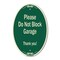 Signmission Please Do Not Block Garage Thank You Green & Tan, 12 Inch X 18 Inch Designer, Heavy Gauge Aluminum A-OV-G-1218-9793 - alternate 1
