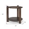 Homeroots 26" Brown Marble And Solid Wood End Table With Shelf 604537 - alternate 2