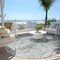 Homeroots 8' Brown Taupe And Gray Round Abstract Washable Indoor Outdoor Area Rug 587874 - alternate 2
