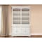 Homeroots 87" White Wood Sideboard with Hutch and Two Drawers 397129 - alternate 4