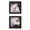 Homeroots Set Of Two Noir Roses 2 Black Framed Print Wall Art, 2PK 407919 - alternate 1