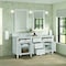 James Martin Vanities Lorelai 72'' D Vanity, Bright White w/ Jasmine Pearl Silestone Top w/FreePower Wireless Charger 424-V72-BW-FEJP - alternate 2