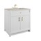 James Martin Vanities Bellshire 36" Single Vanity, Bright White w/ 3 CM Siberian Silestone Top 660-V36-BW-3SFR - alternate 3