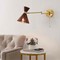 Jonathan Y Lily 25" 1-Light Mid-Century Vintage Retro Rattan/Metal USB Charging Swing Arm LED Sconce w/Pull Cha JYL1603B - alternate 4