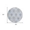 Homeroots 8' Gray And Denim Blue Round Medallion Washable Indoor Outdoor Area Rug 587658 - alternate 2