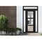 Vdomdoors Front Exterior Prehung FiberGlass Door Clear Glass See-through / Manux 8555 Matte Black Clear Glass MANUX8555EXD-BLK-W16+36+16 x H80+14-RH - alternate 1