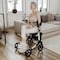 Flash Furniture HERCULES Folding Rollator Walker with Adjustable Height, 360 Swivel, and Hand Brakes in White/Black DC-HY8516L-WHTBLK-GG - alternate 2