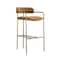 Manhattan Comfort Serene Metal Upholstered Barstool in Turmeric BS1881-TU - alternate 3