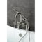 Kingston Brass 7" Center Deck-Mount Clawfoot Tub Faucet with Hand Shower, Brushed Nickel AE8108CG - alternate 3