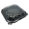 Empress PP Hinged Container Black/Clear Lid 9 in x 9 in x 3 in , 1 Comp , Vented, 150PK EHLPPBKCL-91 - alternate 2