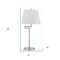 Homeroots 28" Nickel Metal Table Lamp With Off White Empire Shade 524682 - alternate 1