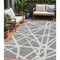 Homeroots 5' X 8' Gray And Ivory Geometric Washable Indoor Outdoor Area Rug 600457 - alternate 1