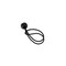 Keeper Bungee Cord, 8 in L, Rubber, Black, Toggle Ball End, 25PK 06345 - alternate 1