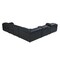 Homeroots Black Italian Leather Power Reclining U Shaped Seven Piece Corner Sectional With Console 476591 - alternate 4