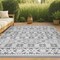 Jonathan Y Citta High-Low Pile Mediterranean Tile White/Black 5 ft. x 8 ft. Indoor/Outdoor Area Rug SBH102B-5 - alternate 1