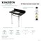 Kingston Brass 36-Inch Black Granite Console Sink with Stainless Steel Legs, 8-Inch, 3-Hole KVPK36K8SQ7ST - alternate 2