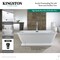 Kingston Brass 60-Inch Acrylic Oval Rectangular Double Ended Pedestal Tub with Drain, No Faucet Drillings VTSQ602824C423 - alternate 4