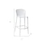 Homeroots Set of Four 26" White Heavy Duty Plastic Low Back Counter Height Bar Chairs, 4PK 555090 - alternate 2