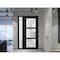 Vdomdoors Front Exterior Prehung FiberGlass Door Frosted Glass / Manux 8552 Matte Black / Sidelight Exterior MANUX8552EXD-BLK-W36+14 x H80-RH - alternate 1