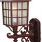 Homeroots Dark Brown Window Pane Lantern Wall Sconce 398599 - alternate 2