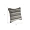 Homeroots Set of Two 18" Black Gray and Ivory Striped Cotton Blend Throw Pillows with Texture, 2PK 554584 - alternate 3