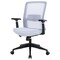 Leisuremod Ingram Office Task Chair with Adjustable Armrests and Swivel and Tilt, White/White IO20W-C - alternate 2