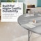 Flash Furniture Wren 66 in x 60 in Horseshoe Adjustable Height Activity Table, Thermal Laminate Top, Short Legs, Gray XU-A6066-HRSE-GRY-T-P-GG - alternate 2