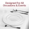 Smarty Had A Party 9" White with Silver Edge Rim Plastic Buffet Plates (120 Plates), 120PK 119S-CASE - alternate 2