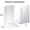 Acrimet Steel Metal Bookends for Shelves, Heavy Duty, for Large books, White, 2PK 292.9 - alternate 3