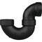 Charlotte Pipe And Foundry P-Trap w/Solvent Weld 3" Hub T X 3" D Hub ABS Black ABS00706X1000 - alternate 2