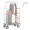 Vevor Hotel Luggage Cart 1200 lbs Bellman Cart 8 in Rubber Wheels Hotels Silver X-112 - alternate 1