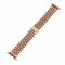 Elegani Rose Gold Classic Multi-Link Stainless Steel Replacement Band Compatible with Apple Watch 44mm HC5LSB-RGD-44mm - alternate 1