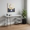 Homeroots 47" White and Black Wood and Metal Sled Computer Desk 489848 - alternate 2