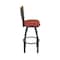 Holland Bar Stool Co Eleanor 25in Swivel Counter Stool with Pewter Finish, Medium Back and Graph Poppy Seat 880 - alternate 4