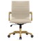 Leisuremod Harris Faux Leather Office Chair with Gold Frame, Tan HOG19TL - alternate 2