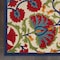 Homeroots 8' X 11' Navy Blue Beige Green Blue And Red Floral Indoor Outdoor Area Rug 546789 - alternate 2