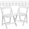 Flash Furniture Kids White Resin Folding Chair with White Vinyl Padded Seat, PK11 11-LE-L-1K-GG - alternate 1