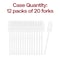 Smarty Had A Party Solid White Moderno Disposable Plastic Dinner Forks, 240PK 9340WH-FK-CASE - alternate 2