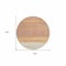 Homeroots 8' Salmon Round Striped Washable Indoor Outdoor Area Rug 608512 - alternate 3