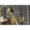 Kingston Brass Two-Handle Wall Mount Bridge Kitchen Faucet with Brass Sprayer, Polished Brass KS2442PXBS - alternate 2