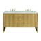 James Martin Vanities Hudson 60'' D Vanity, Light Natural Oak w/ Victorian Sil Top w/FreePower Wireless Charger 435-V60D-LNO-FVSL - alternate 1