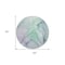Homeroots 8' Round Blue and Gray Round Abstract Washable Non Skid Indoor Outdoor Area Rug 559357 - alternate 3